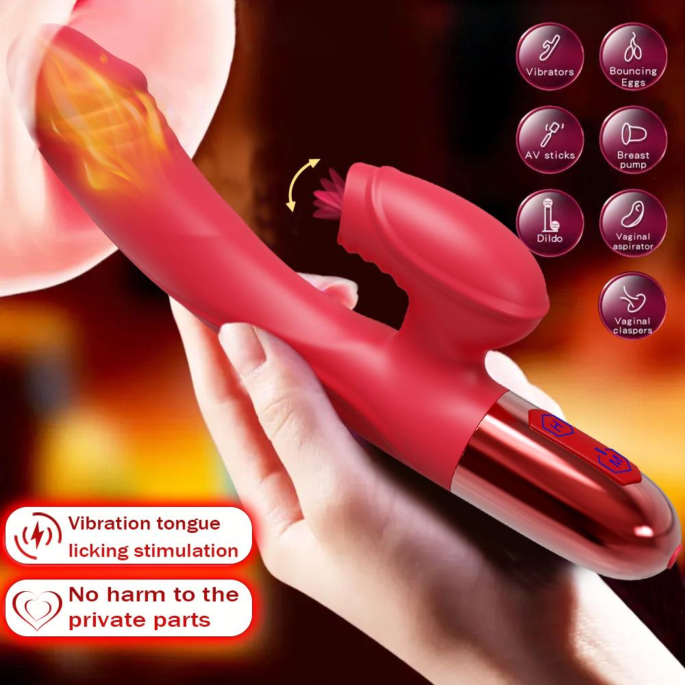 Rabbit Vibrator for Women Heating G-Spot Vibrator Clitoris Stimulator Female Masturbation Adult Goods Sex Toy for Women