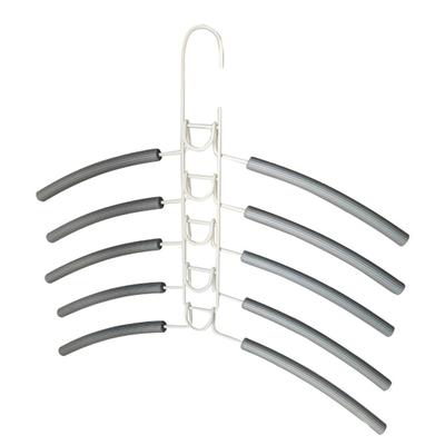 Kleiderbügel, mehrschichtig, 5-in-1-Anti-Rutsch-Design, platzsparender Schrank-Organizer für Hemden, Kleider, Pullover