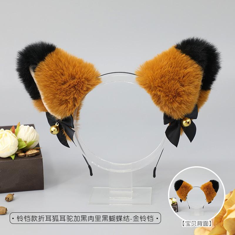 Handmade Japanese Beast Ear Headband Cute Plush Cat Ears Lolita Headdress Fox Ear Accessories Cat Ear Headband