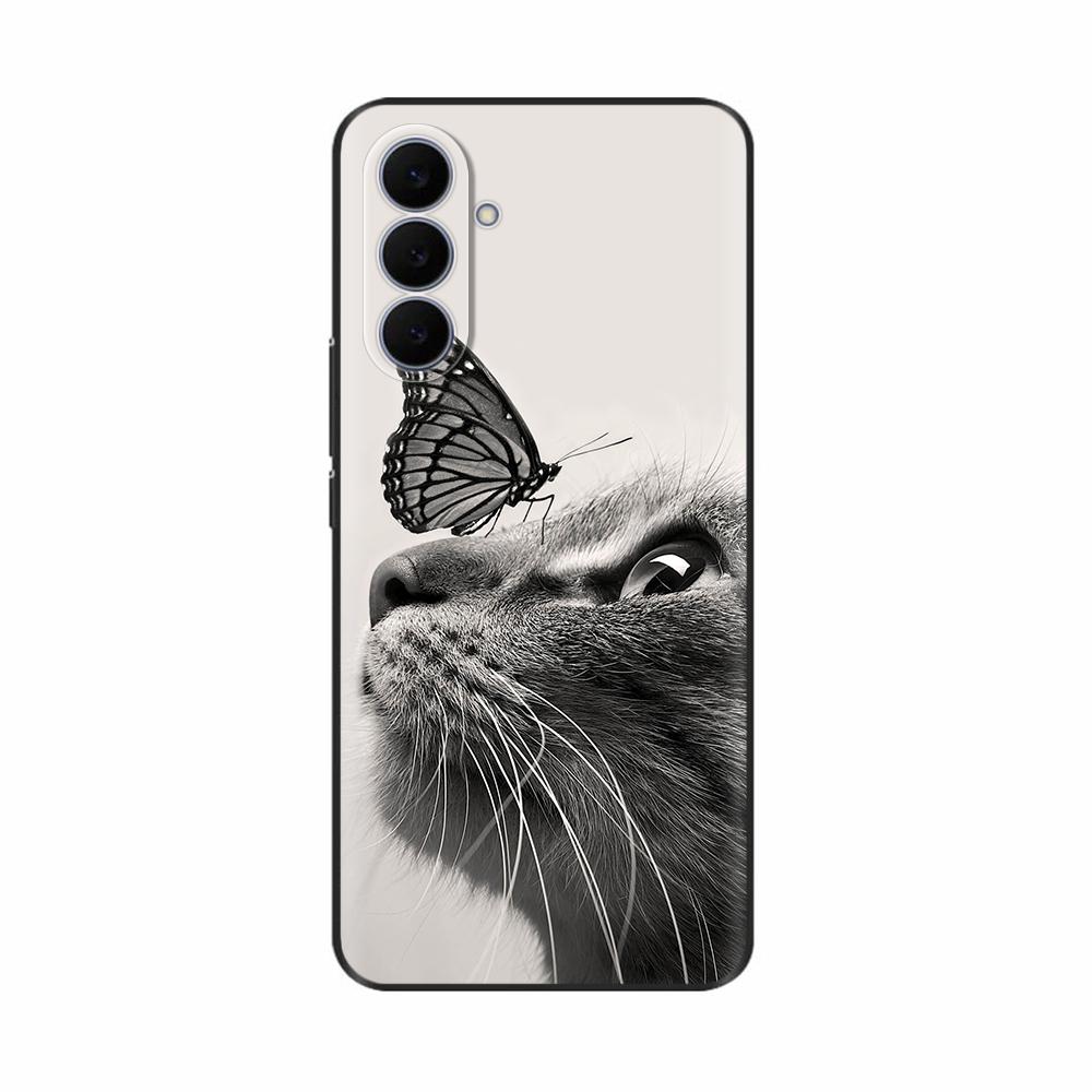 For Samsung Galaxy S25 FE Case Cute Cool Black Silicone Phone Cases For Samsung S25 FE 5G Case S25FE Back Cover Coque TPU Fundas