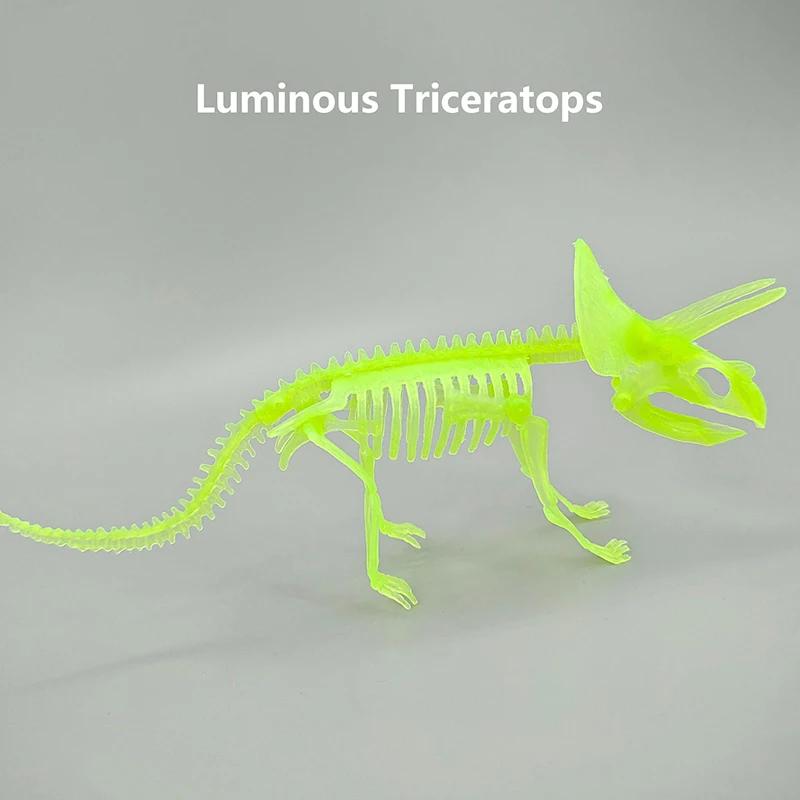 DIY Assembly Jurassic Dinosaur Fossil Skeleton Mosasaurus Tyrannosaurus Action Figure Collection Ingenious Model Kid Toy