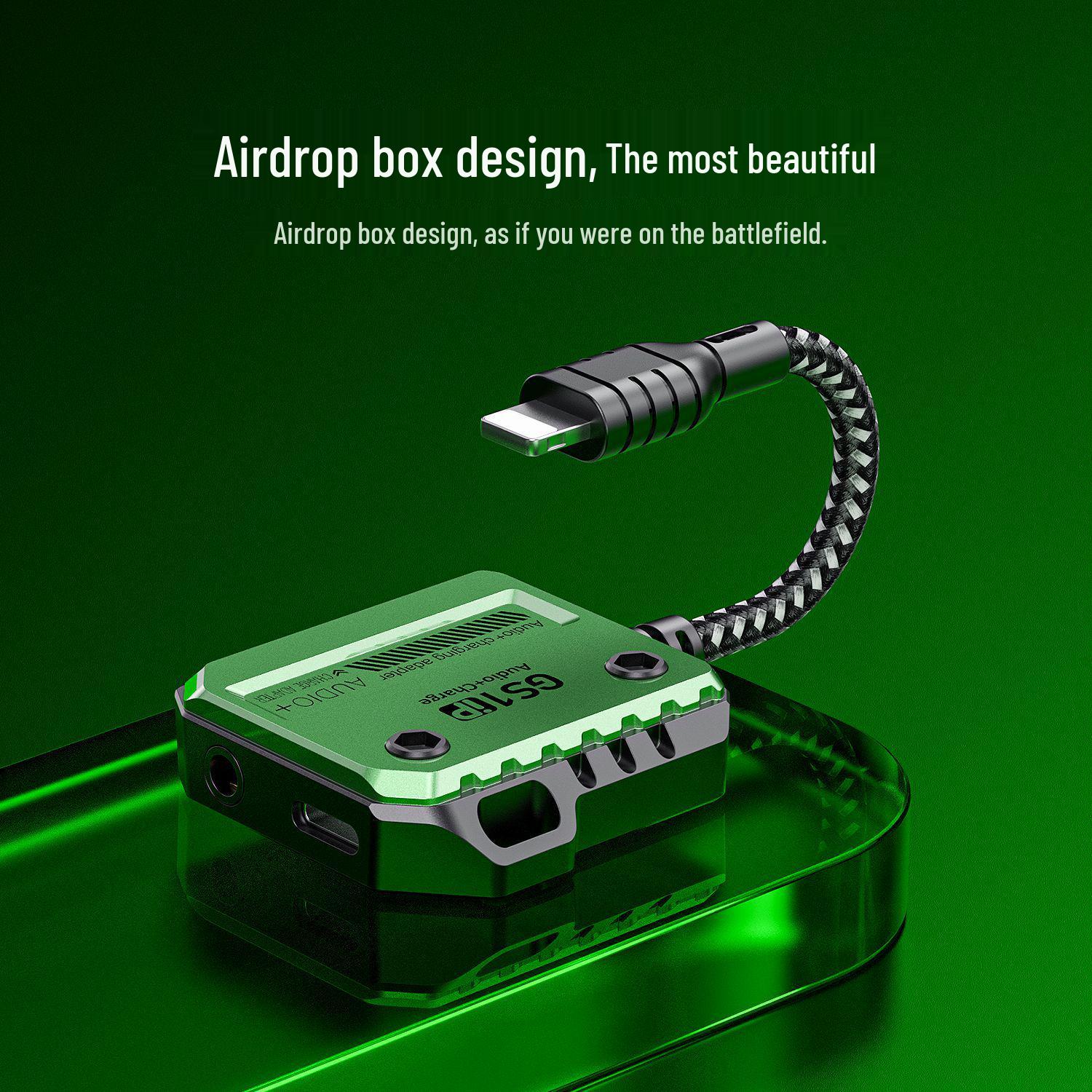 

Pu Ji GS1 Sound Card: 2-in-1 Lightning Converter for Mobile Gaming