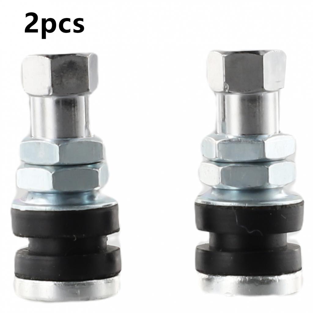 Car Tubeless Metal Silver 2pcs Car Tubeless Dust Silver