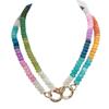 Women's Summer Crystal Rainbow Abacus Bead Necklace