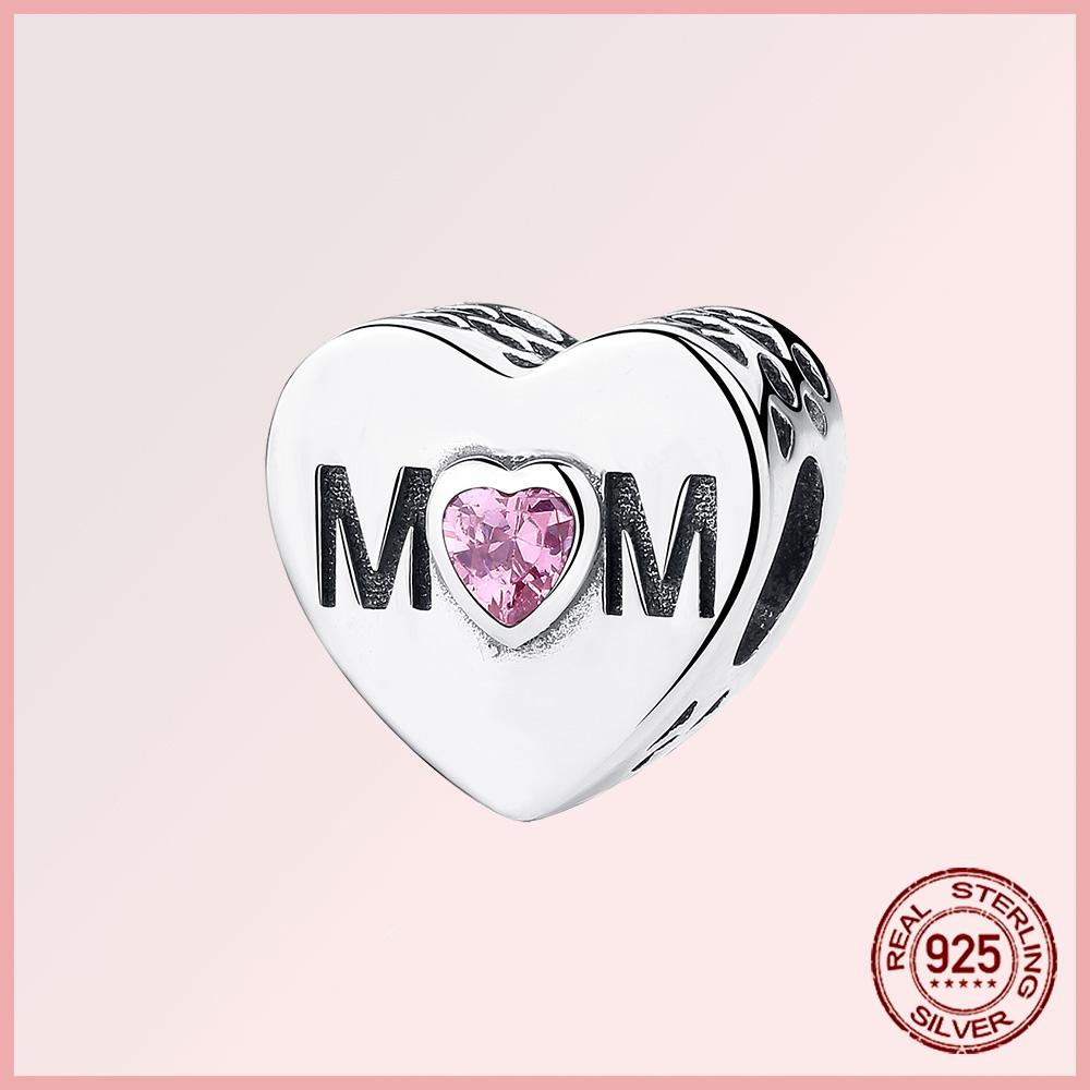 Funkelnde Familie Herz Engelsflügel Pavé Kupfer Anhänger Charms Passen Original Armband Perlen Schmuck Geschenk DIY