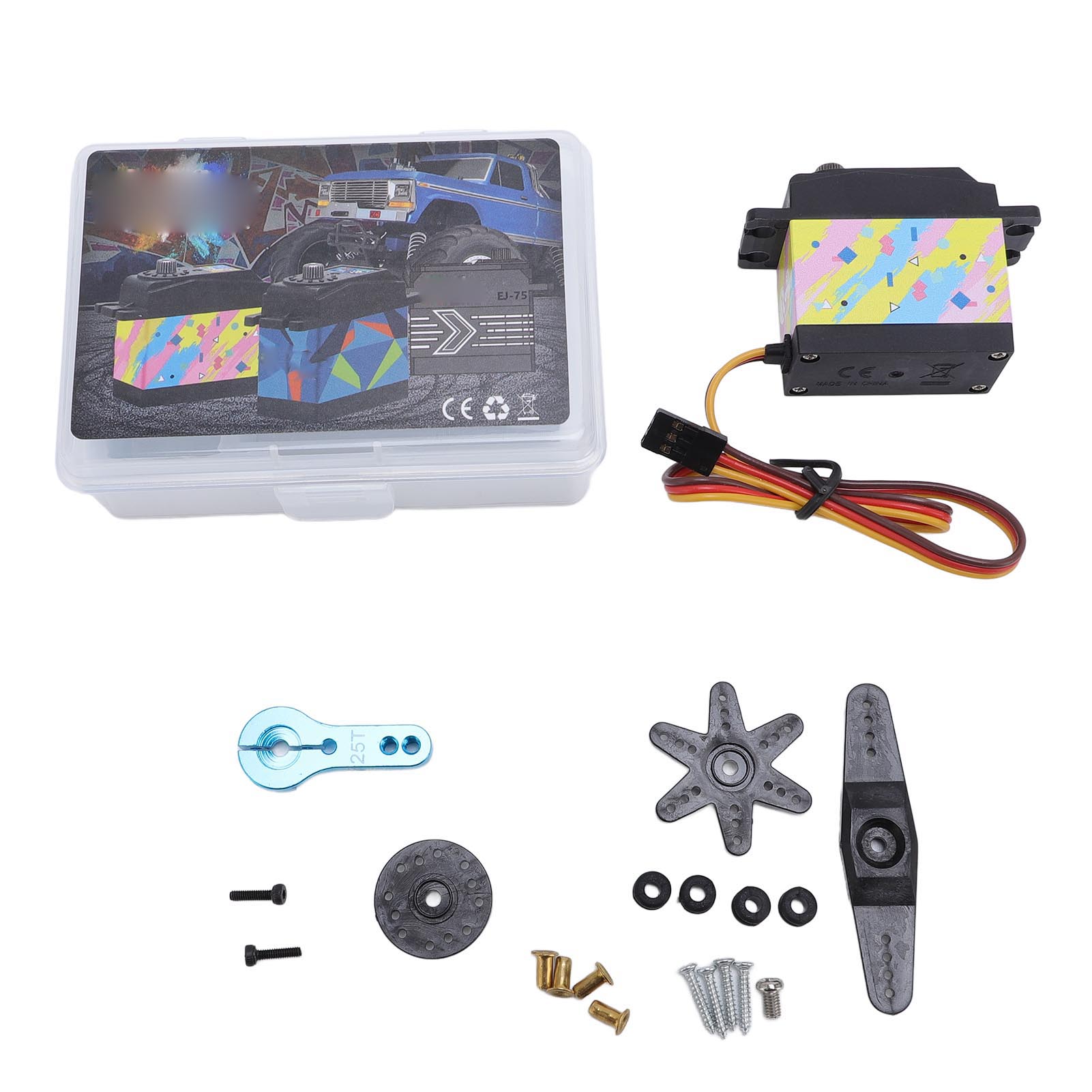

35KG Digital Servo RC Servo for 1/12 1/10 RC Car Truck Robot Boat Airplane Aluminum Alloy Pink Blue