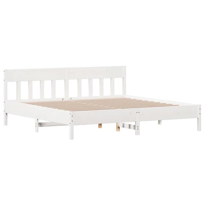 VidaXL Bed Frames and Headboards, Double Bed with Slatted Base, Adult Bed, Bedroom Furniture, White 180x200 3216204