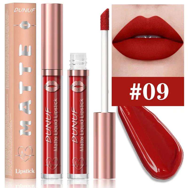 18 Color Waterproof Lip Gloss Nude Apricot Matte Liquid Lipstick Transparent Lip Oil Sexy Rose Red Velvet Matte Lipstick Make Up