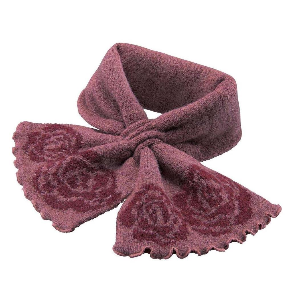 Cogit: A gorgeous, fluffy knit scarf for your face. Simply thread it through the loops for a stylish, lightweight, warm, and secure fit. Rose.
