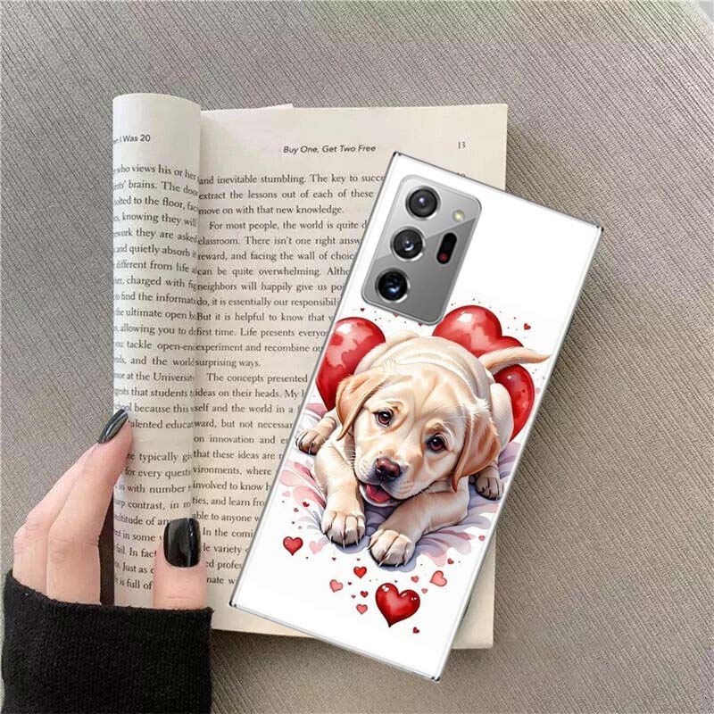 Lovely Puppy Heart Dogs Phone Case for Samsung A17 A37 A57 A54 A14 A24 A34 A07 A04S A02S A12 A22 A32 A52S A16 A26 A36 A56 A72 Ga