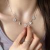 Design Sense Croissant Salt Water Knot Donut Tassel Necklace Female Sweet Delicate Versatile Neck Chain Collarbone Chain