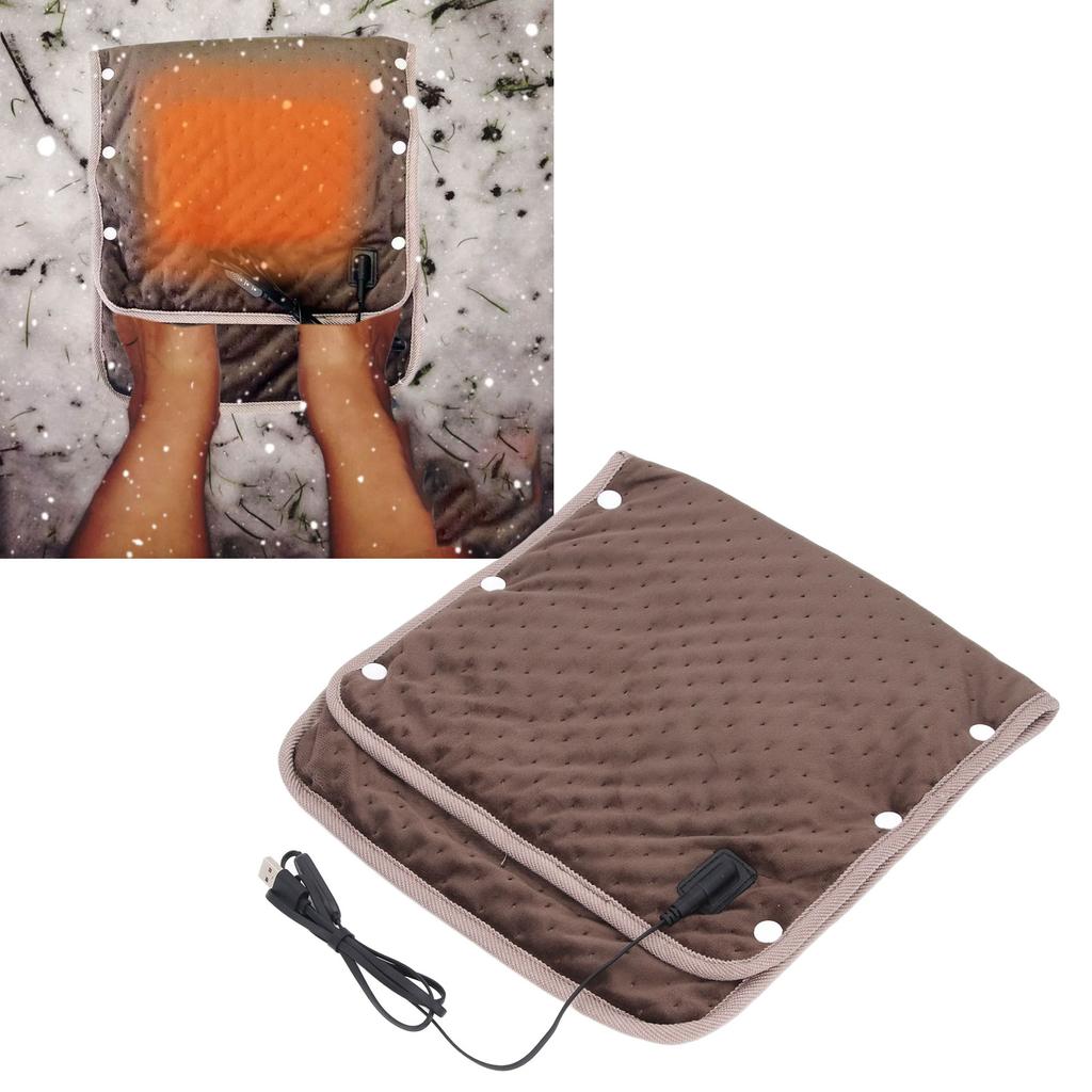 Electric Heated Blanket Throw 3 Adjustable Temperature Soft Portable USB Electric Heating Blanket for Home Travel Office Outdoor