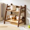 Organizzatore di Tazze a Doppio Strato, Scaffale Portaoggetti Stile Rattan, Portaoggetti da Tavolo per Cucina, Vassoio Multifunzionale per Organizzazione Casa Ufficio Campeggio