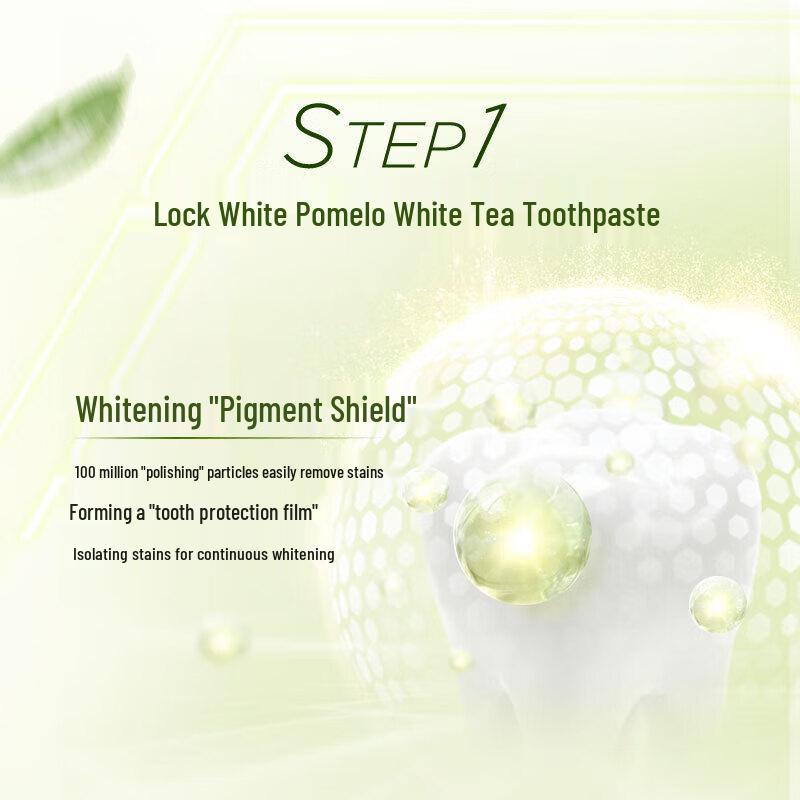 Crest Dual-Color Whitening Toothpaste with Clear Pomelo White Tea & 3 Toothbrushes