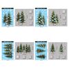 1 Sheets Waterproof Christmas Tree Static Cling Decal Removable Static Exquisite Snowflakes Glass Window Sticker DIY Small