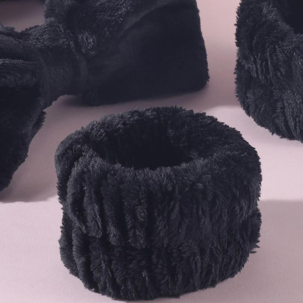 26ks Sada dámských černých sponek do vlasů Elastická čelenka Velká matná spona do vlasů Bezšvé držáky na culík Gumičky do vlasů