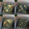2D Goldenes Vogelmuster Dekorative Kissenhülle Muster Kissenbezug Geeignet für Sofa Schlafzimmer Auto Kissenbezug
