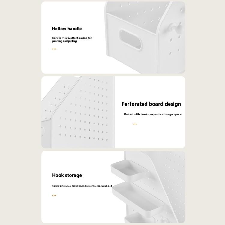 Schreibtischorganizer mit Lochwand, abnehmbarem Stiftebecher, multifunktionaler Aktenablagebox, platzsparender Buchstütze für Zuhause und Büro