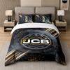 3Pcs Bedding SetJCB Soft Bed Sheet and Two Pillowcases Home Bedroom Decor