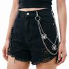 Mode Vintage Spinnenanhänger Hosenkette für Damen Herren Punk Doppellagige Ketten Jeans Zubehör