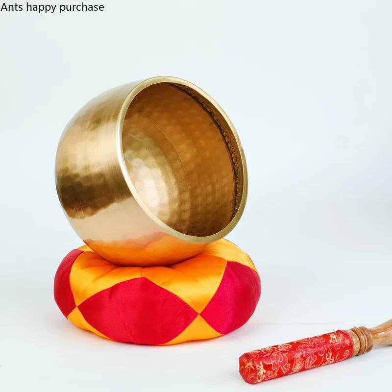 Handmade Copper Bowl Tibetan Singing Bowl Set Yoga Meditate Buddha Sound Bowls Practice Temple Tibetan Bowls Buddhist Supplies