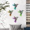 Jern Fargerik Hummingbird Veggdekorasjon Hjemmekontor Stue Bad Innendørs Utendørs Metallveggkunst Hengende Fugl Ornament Anheng