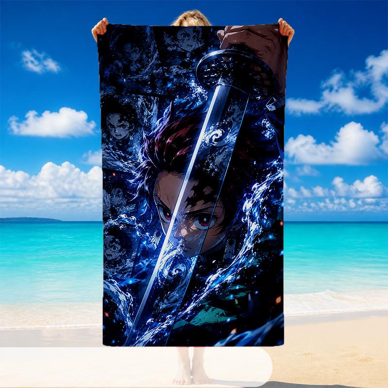 Demon Slayer Beach Towel, Soft Large Absorbent Towel For Beach Swimming Pool Travel Vacation