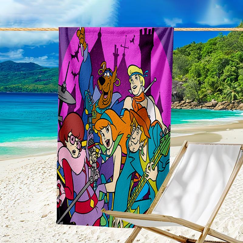 Ultra-Soft Beach Towel with Scooby-Doo Theme,Ideal for Pool - Camping, Diving - Perfect Travel Essential, Vibrant Beach Towel.