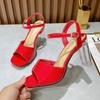 High Heel Women's Transparent Buckle Sandals
