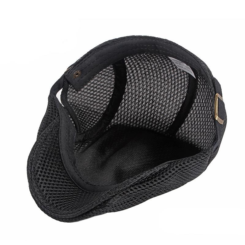 Men Cabbie Flat Cap Breathable Mesh Summer Spring Hat Adjustable Newsboy Beret Ivy Cap Ideal Choice for Gifts