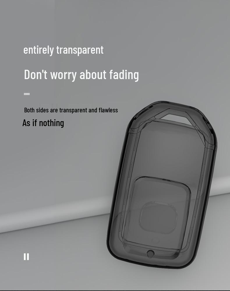 Honda Key Case for Civic, Accord, CRV, Vezel, URV, Avancier, Fit, Crider, Integra, Breeze - Transparent Shell