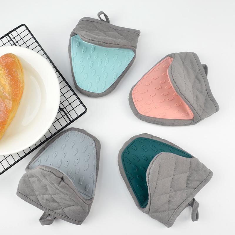 1PC Silicone Anti-scalding Oven Gloves Mitts Potholder Kitchen Silicone Gloves Tray Dish Bowl Holder Oven Handschoen Hand Clip