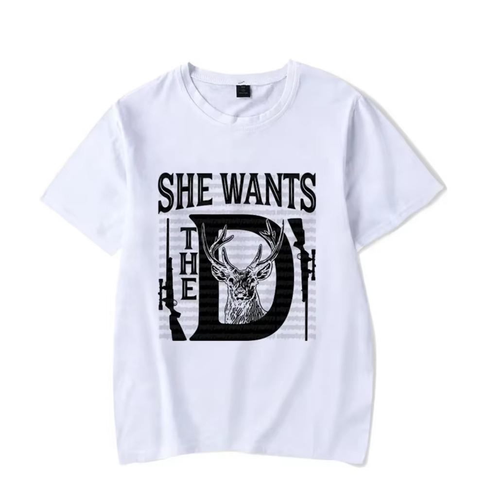 Rude Hunting Shirt She Wants The D Deer Hunting Shirt Tops Graphic Clothes Men Women T-shirts Classic T Shirts Tee Tshirts Homme