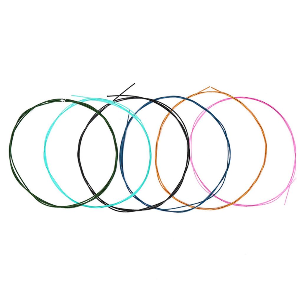 6Pcs Set Colorful Normal Tension Alloy Nylon String for Classical Guitar