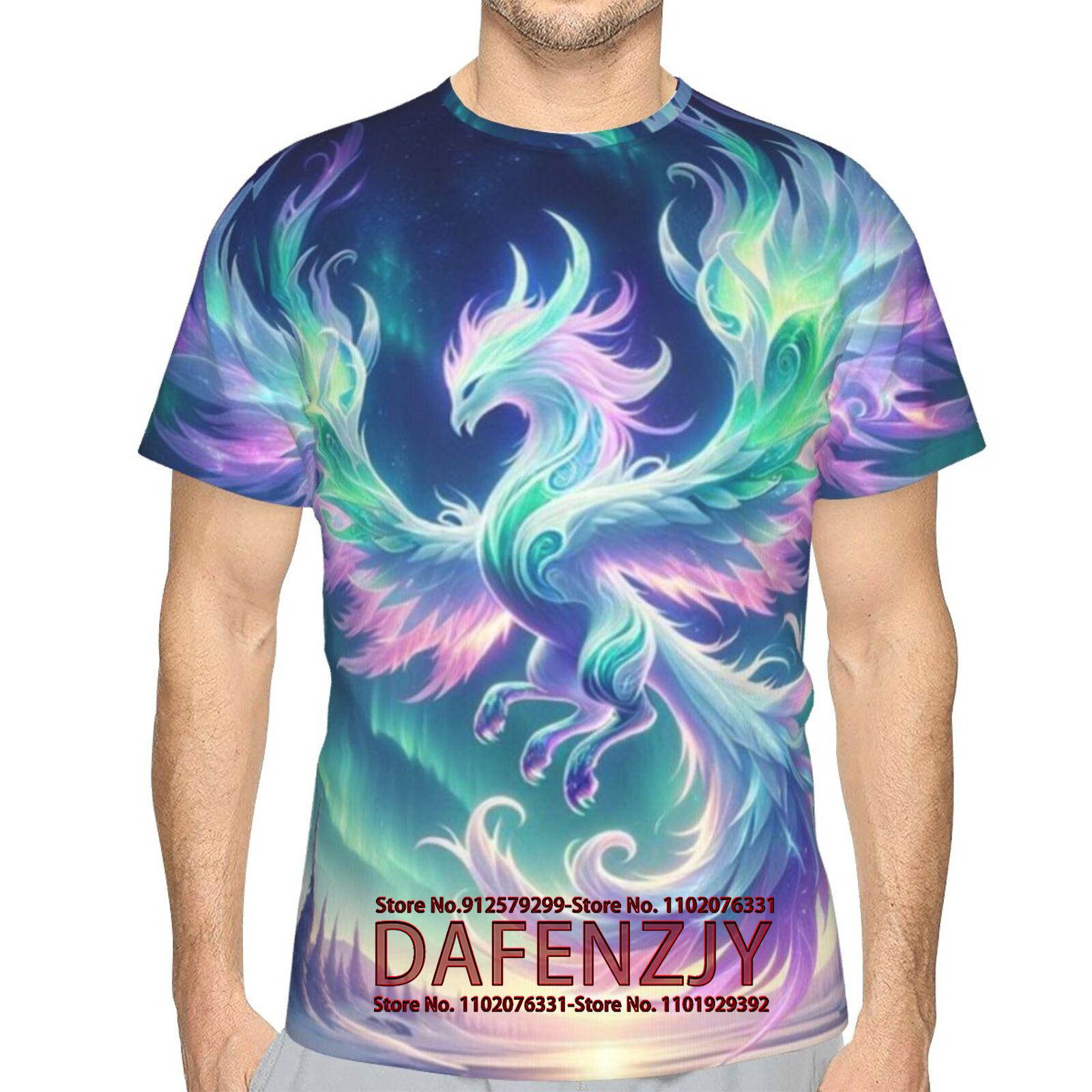 

Чоловічі футболки з 3d-принтом Фенікс, топи з короткими рукавами, модні хіп-хоп футболки, чоловічі футболки, вінтажний чоловічий одяг One Size армія зелений колір