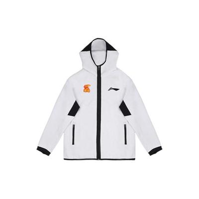 Li Ning Elite Series 23-24 Season Shenzhen Marco Polo Team Color Block Hoodie Men Hoodies White AWDTD45-2