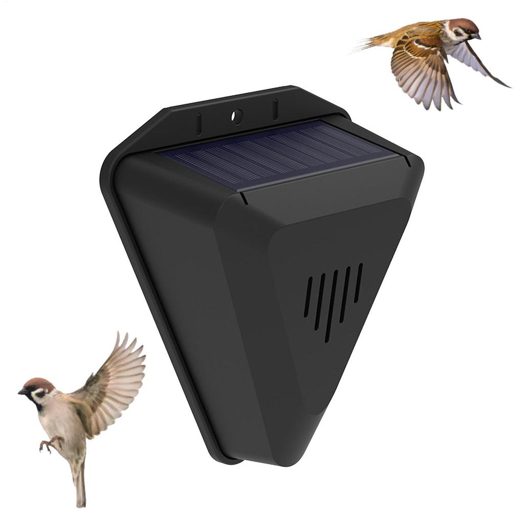 Solar Timer Bird Repeller Waterproof Hang Bird Repeller Solar Powered Bird Repellents Animal Deterrents with 13 Modes Sound