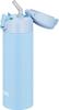 Thermos Wasserflasche, vakuumisolierte Strohhalmflasche, 350 ml, hellblau, nur zur Kaltlagerung, LB FJM-350