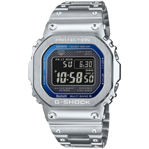 Pánské hodinky Casio G-Shock Bluetooth Full Metal Radio Solar GMW-B5000D-2JF Stříbrné