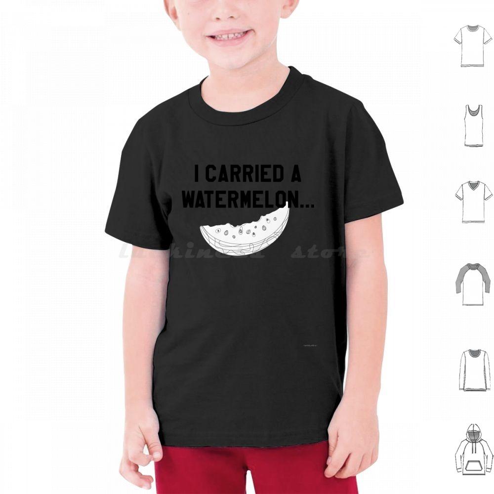 I Carried A Watermelon Black Text T Shirt Big Size 100 Cotton Dirty Dancing Watermelon Johnny Castle Baby Dancing 80s