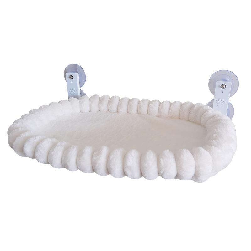 Fur Cat Hammock Foldable Hanging Cats Bed for Balcony Warm Strong Suction Cup Sum Rooms Cat Bed Window