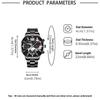 Watch Three-Piece Men'S Accessories Watch Ring Necklace Bracelet Men'S Quartz Watch