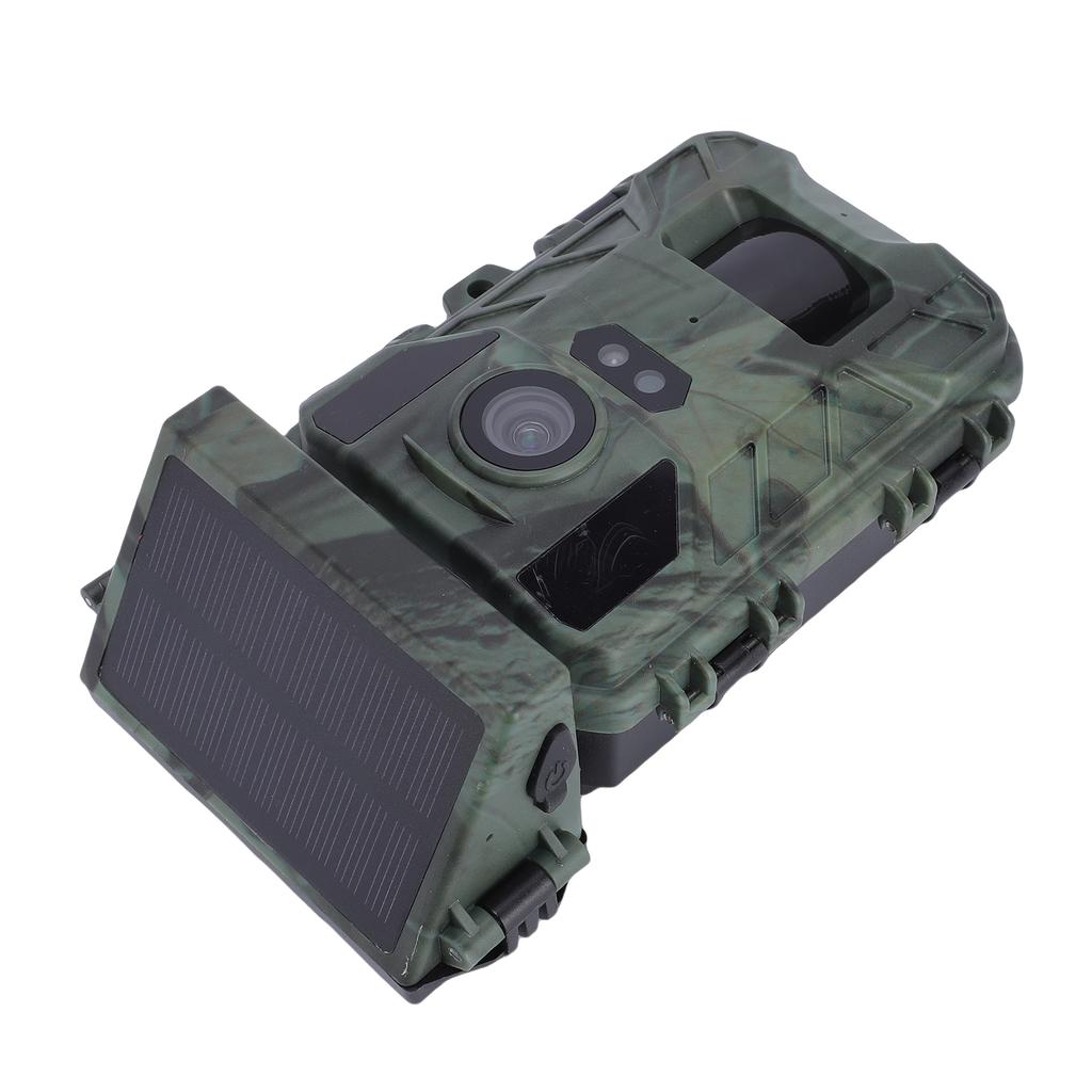 Trail Camera with Solar Panel 50MP 4K High Definition Night Visible 120 degrees  Wide Angle 65ft Detection for Outdoors