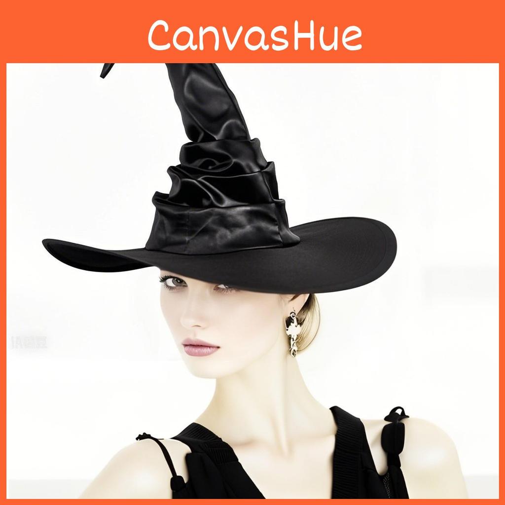Costume Curved Halloween Hook Witch Hat With Curled Brim For Party Dress Up