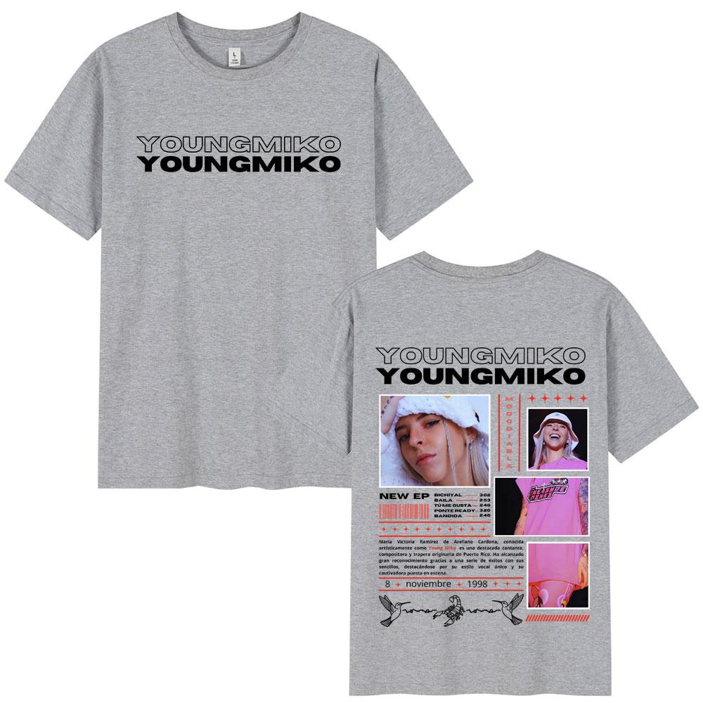 Rapper Young Miko Att Album Tshirt Tour Merch Short Sleeve Tee Shirt Unisex Women Clothes Loose Cotton Tshirts Streetwear Unisex