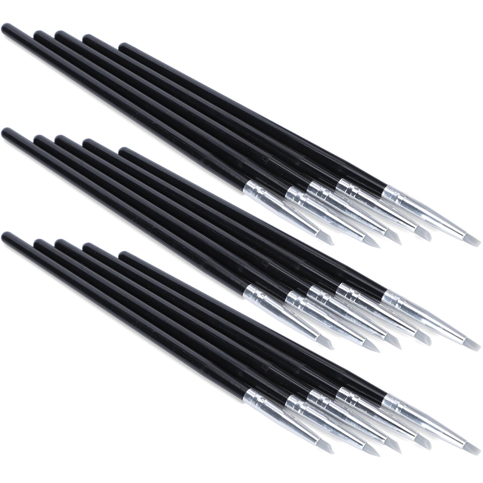 

3 Набора Керамическая Глина Скульптура Кисть для Рисования Акварельная Краска Силиконовая Ручка Разного Размера