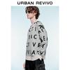 UR Men's Color-block Letter Jacquard Round Neck Knit Sweater