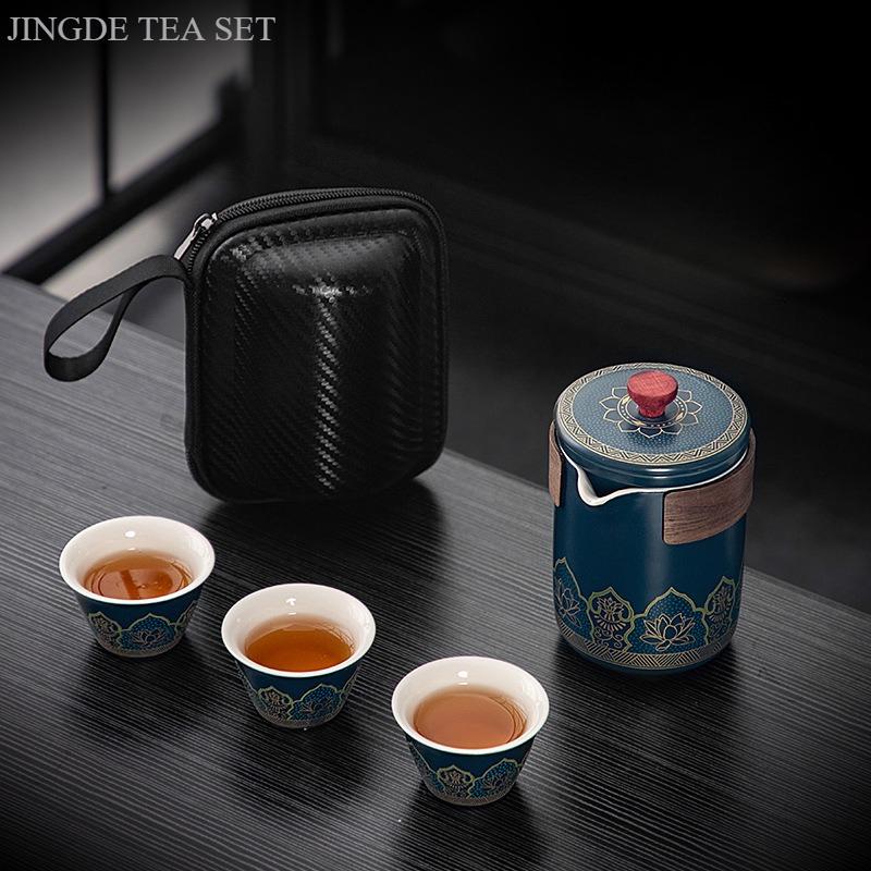 

Множество комбинаций портативных дорожных чайных наборов, чашка быстрого заваривания, автомобильные бизнес-подарки, набор чайника гайвань