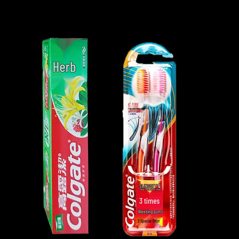 

Colgate Herbal Toothpaste & Slimsoft Toothbrush Pack
