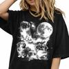 Vintage Pekingese Dog Moon T-Shirt, Retro Celestial Animal Graphic Tee